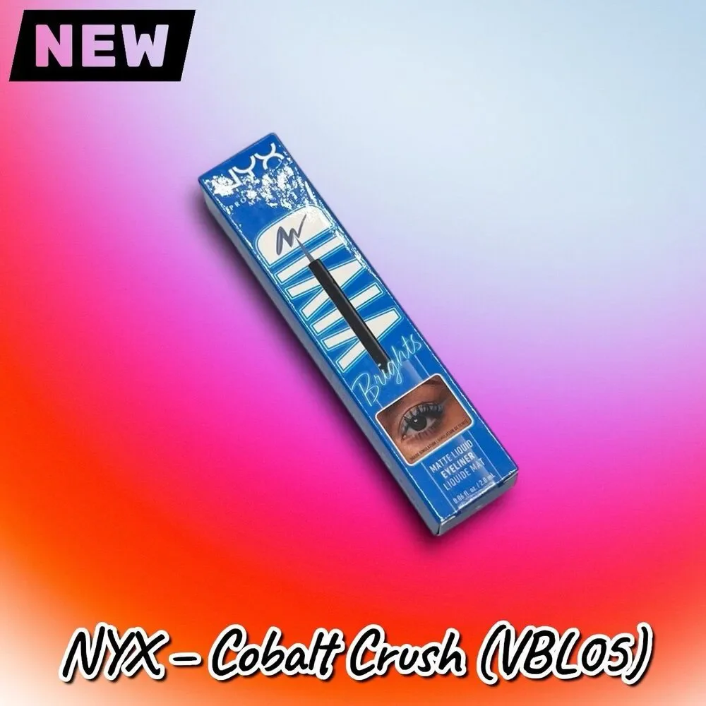 New NYX Professional Makeup Vivid Brights Liquid Eyeliner – Shade: Cobalt Crush